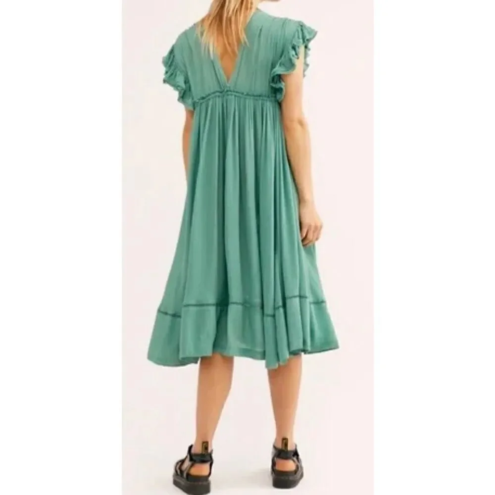 Free People Will Wait for You Embroidered Dress size xs